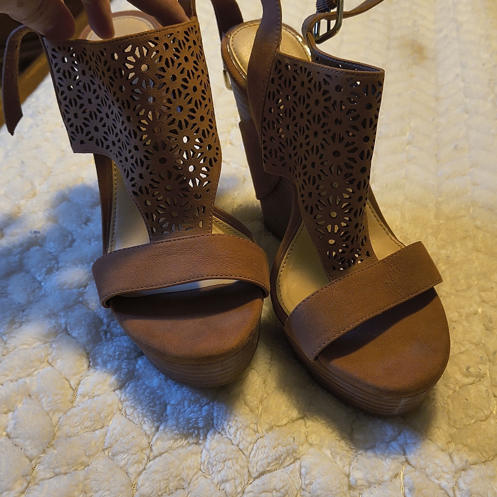 Brown Wedge Sandals